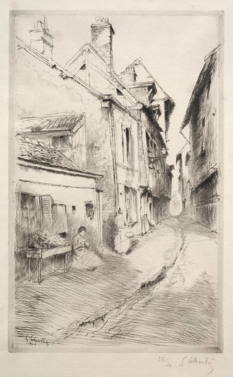 School Street Troyesissa, 1902. tekijältä Gustave Leheutre