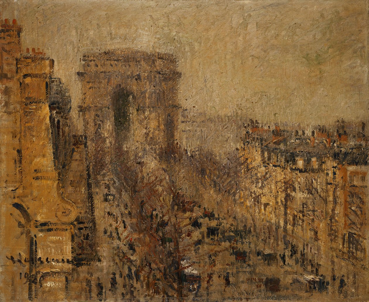 Avenue de Friedland, Pariisi, Pilvinen taivas; Avenue de Friedland, Pariisi, Pilvinen taivas, 1925 tekijältä Gustave Loiseau