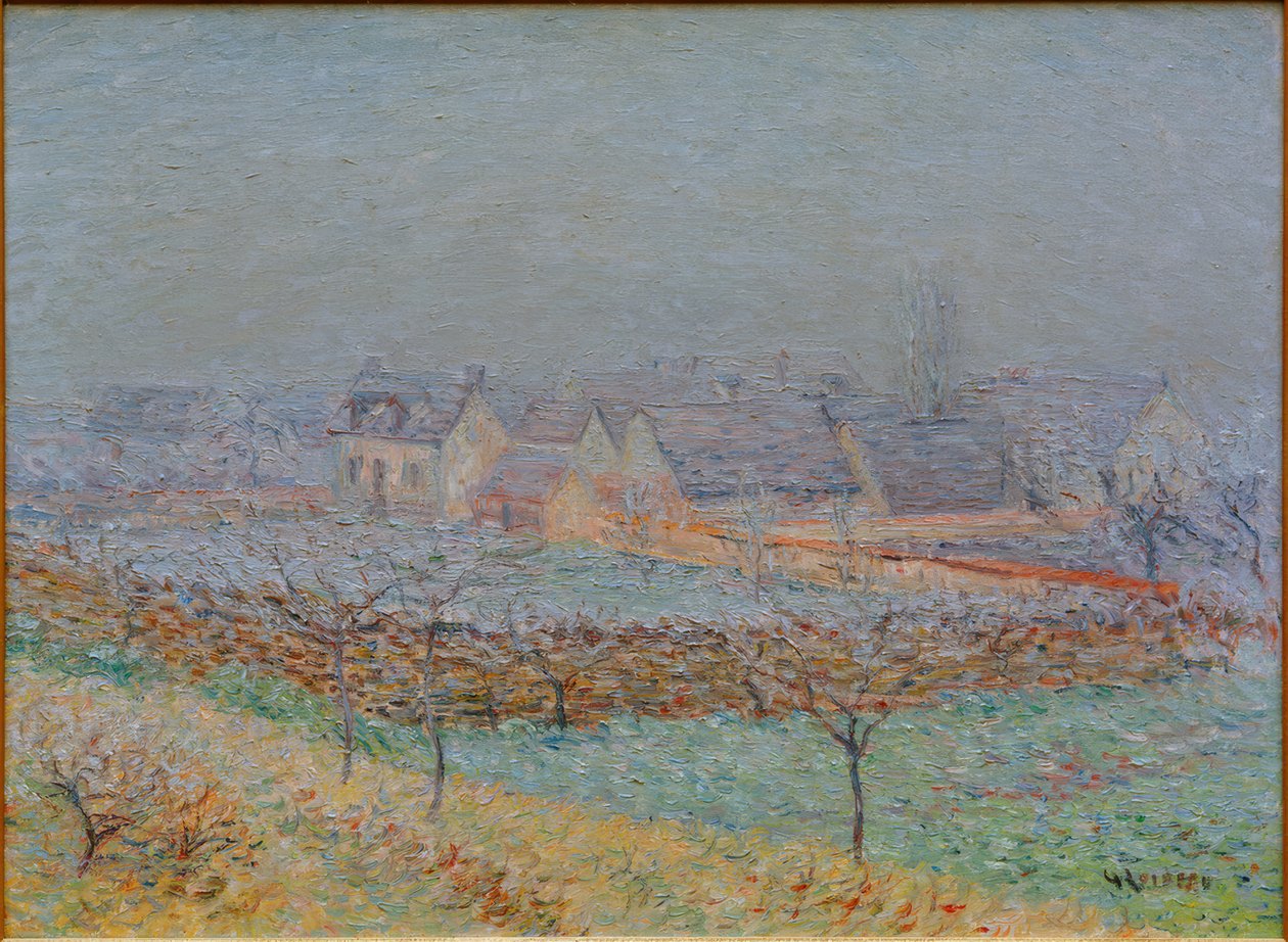Kylä keväällä - Seinen laakso kosteiden kohdalla tekijältä Gustave Loiseau