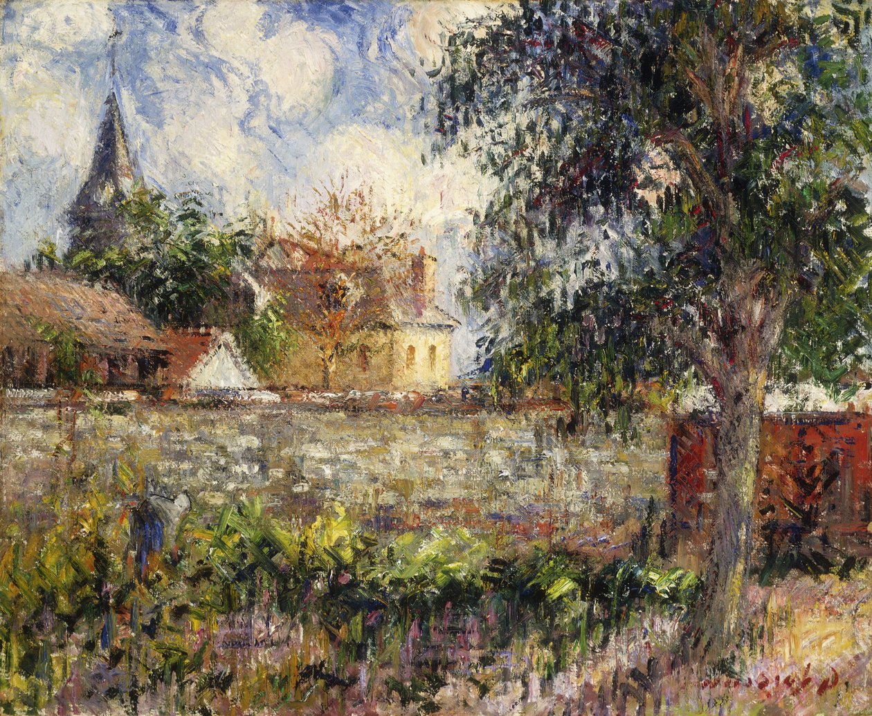 Normandian maaseutu; Maisema Normandiassa, 1927 tekijältä Gustave Loiseau