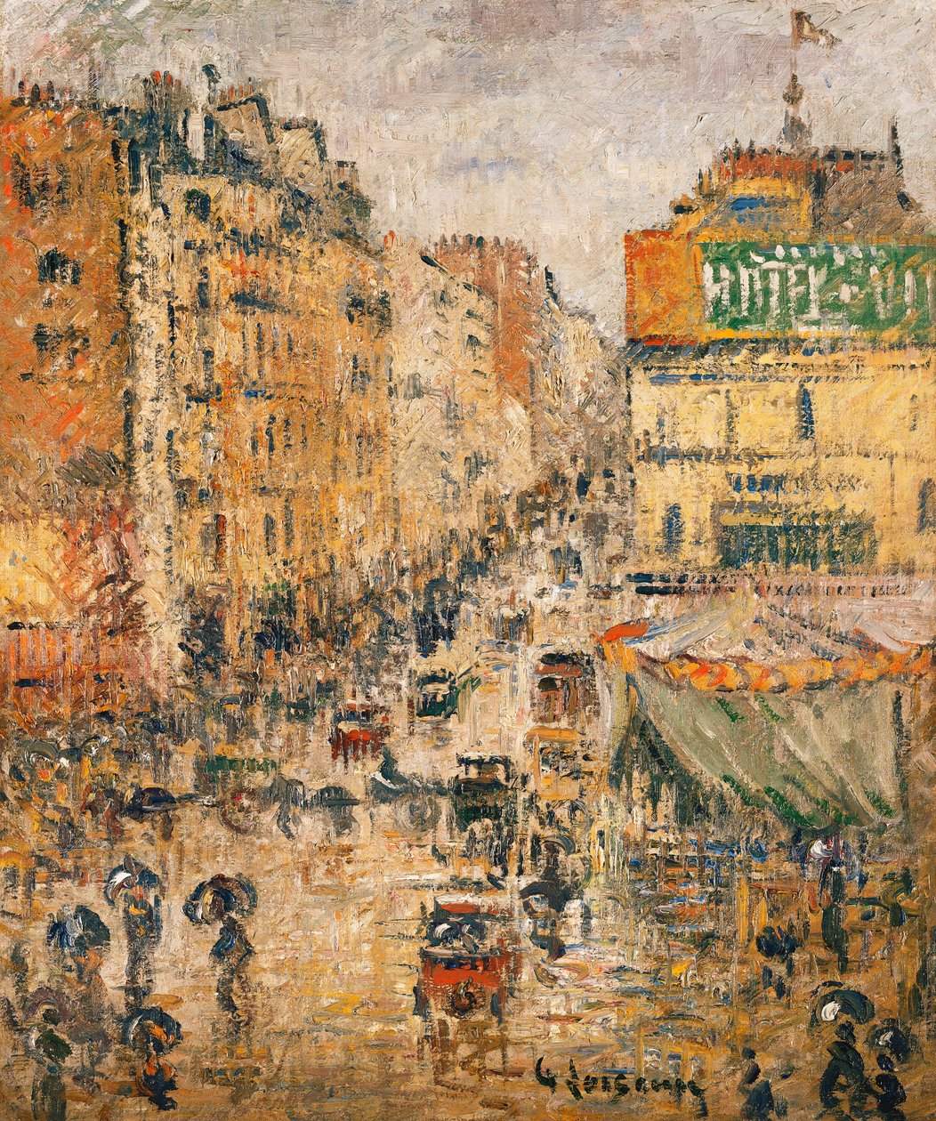 Rue de Clignancourt, Pariisi, noin 1924 tekijältä Gustave Loiseau