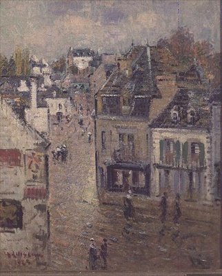 Katu Pont Avenissa sateen jälkeen tekijältä Gustave Loiseau