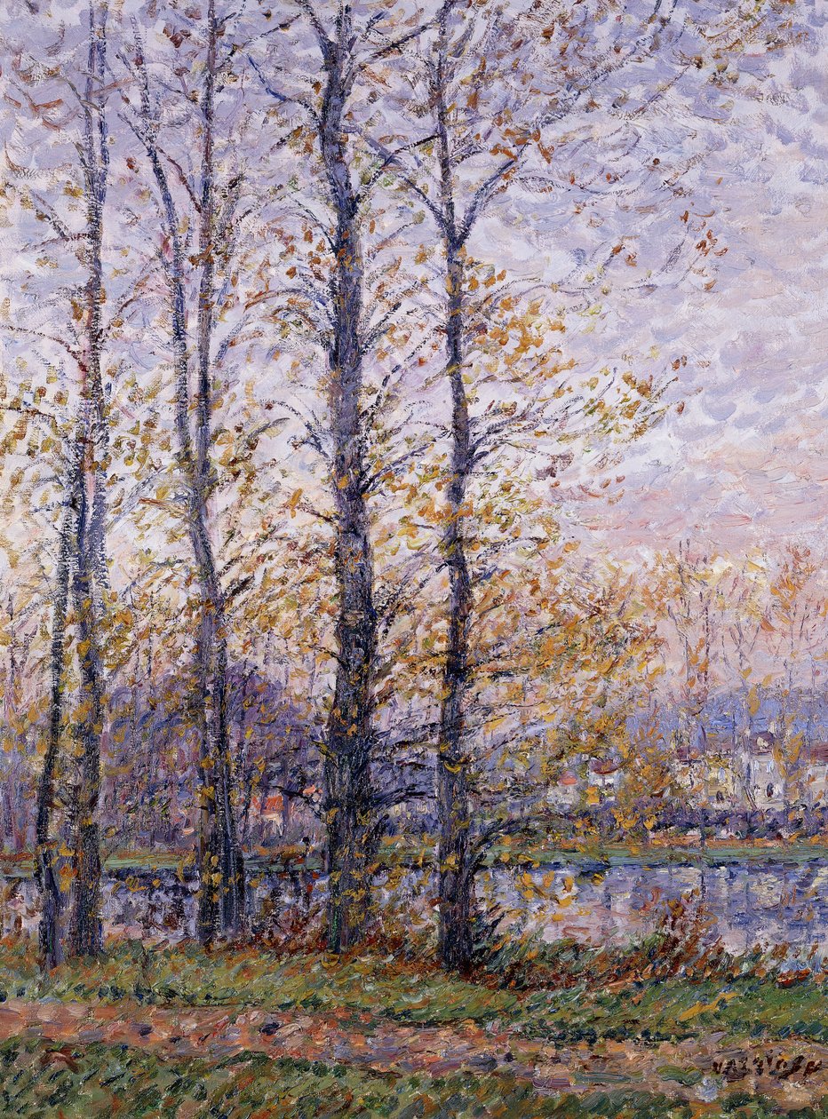 The Banks of the Oise at Precy; Les Bords de l"Oise a Precy, tekijältä Gustave Loiseau