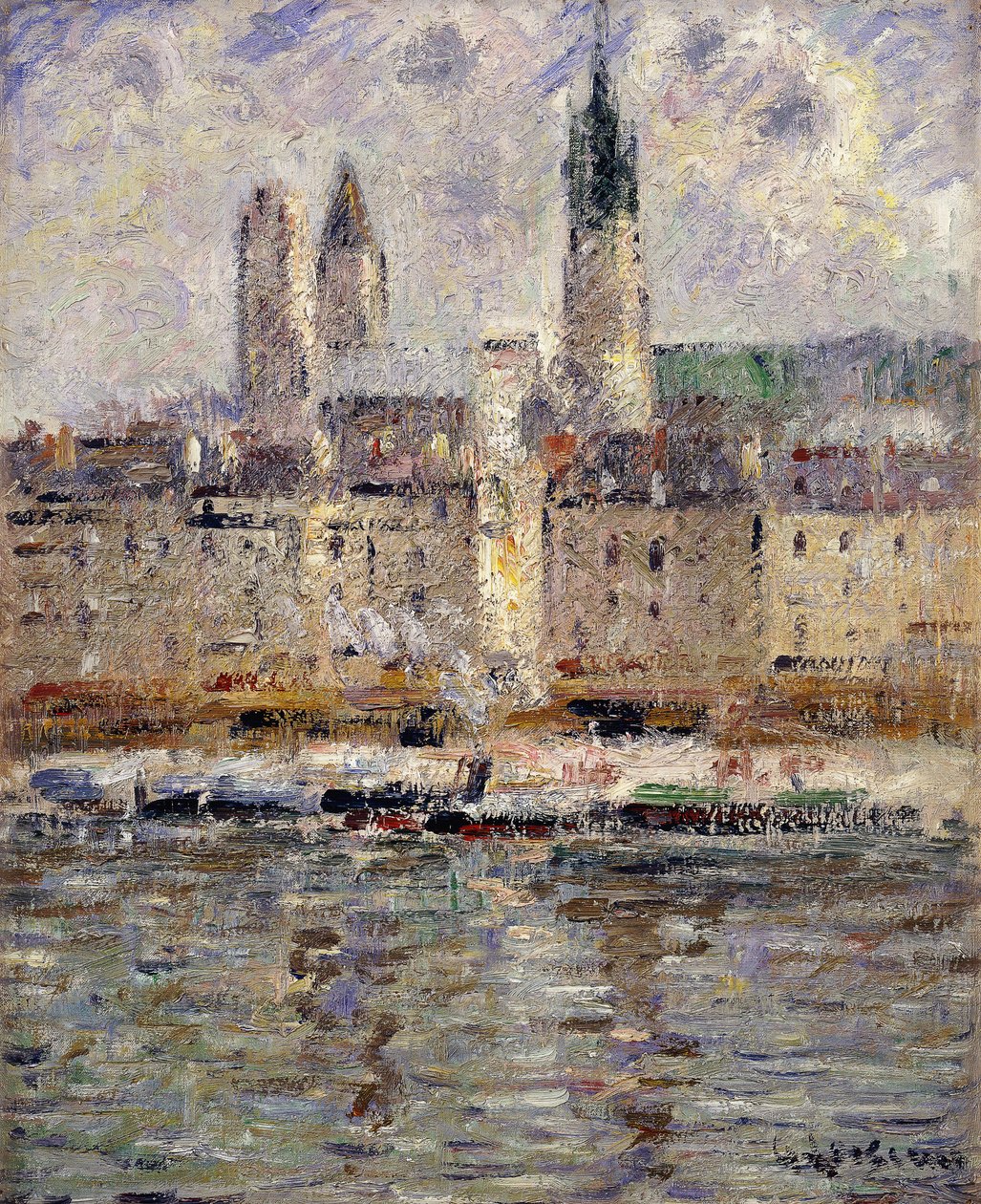 Näkymä Rouenista; Näkymä Rouenista, 1927 tekijältä Gustave Loiseau