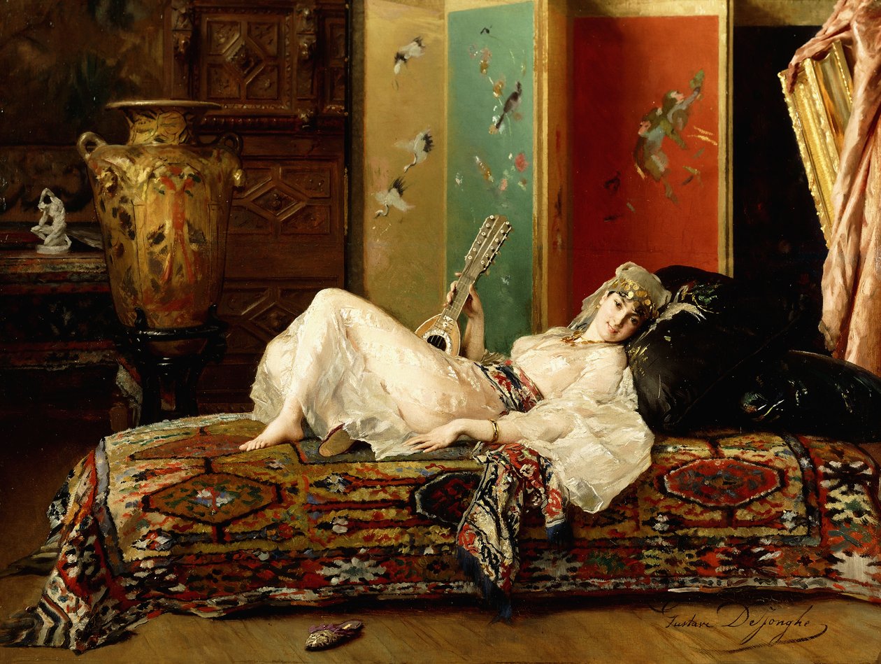 Makaava odaliskki, tekijältä Gustave Léonard de Jonghe