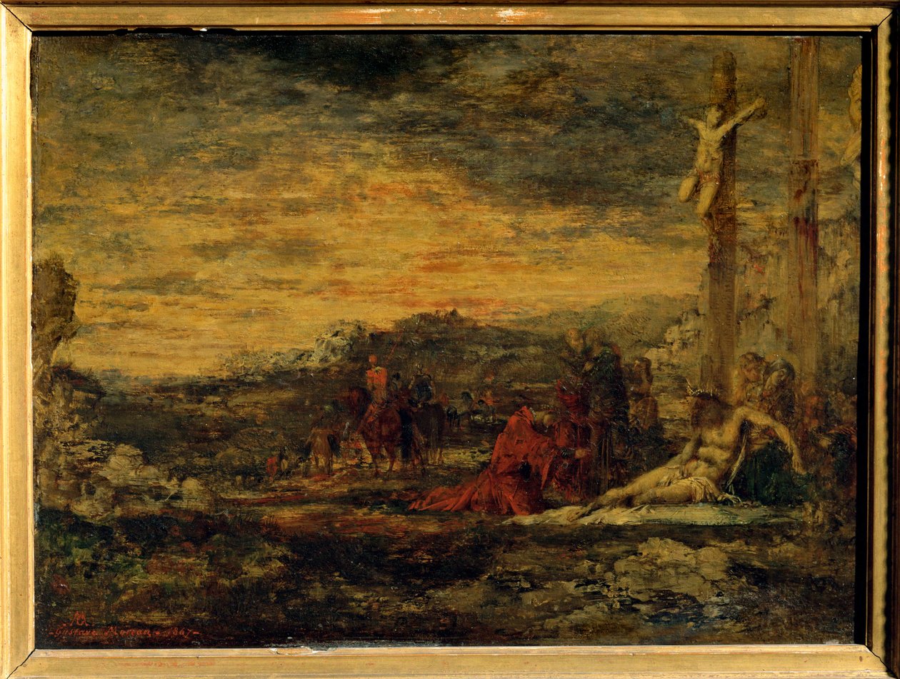 Calvary (maalaus puulle) tekijältä Gustave Moreau