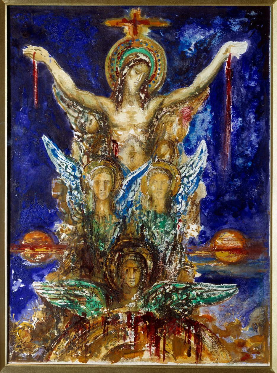 Gustave Moreaun akvarelli Kristus Lunastaja tekijältä Gustave Moreau