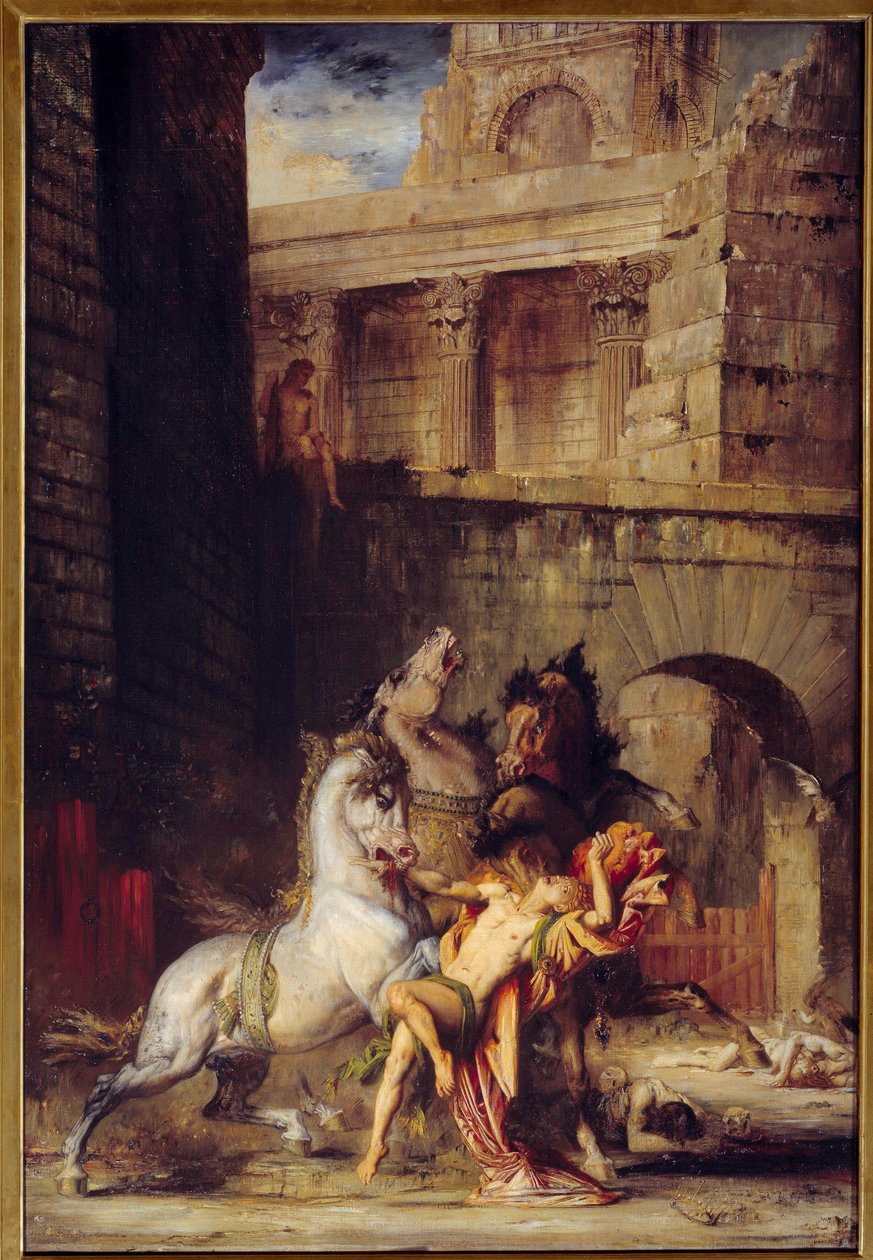 Diomede Devore hevosista Gustave Moreaun (1826-1898) maalaus 1865 su. 1,38x0,84 m Rouen, Musee des Beaux Arts tekijältä Gustave Moreau