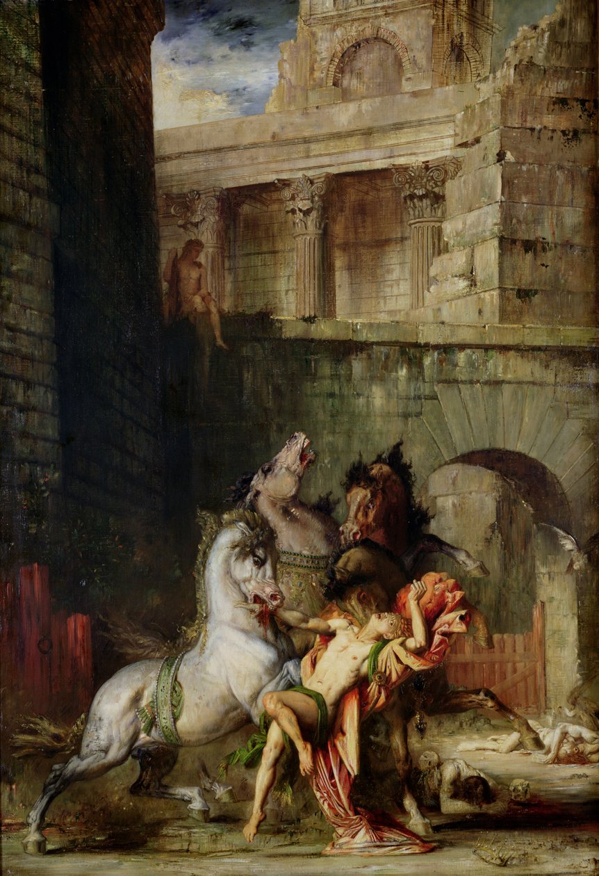Si Diomedes ay Kinain ng kanyang mga Kabayo, 1865 finn tekijältä Gustave Moreau