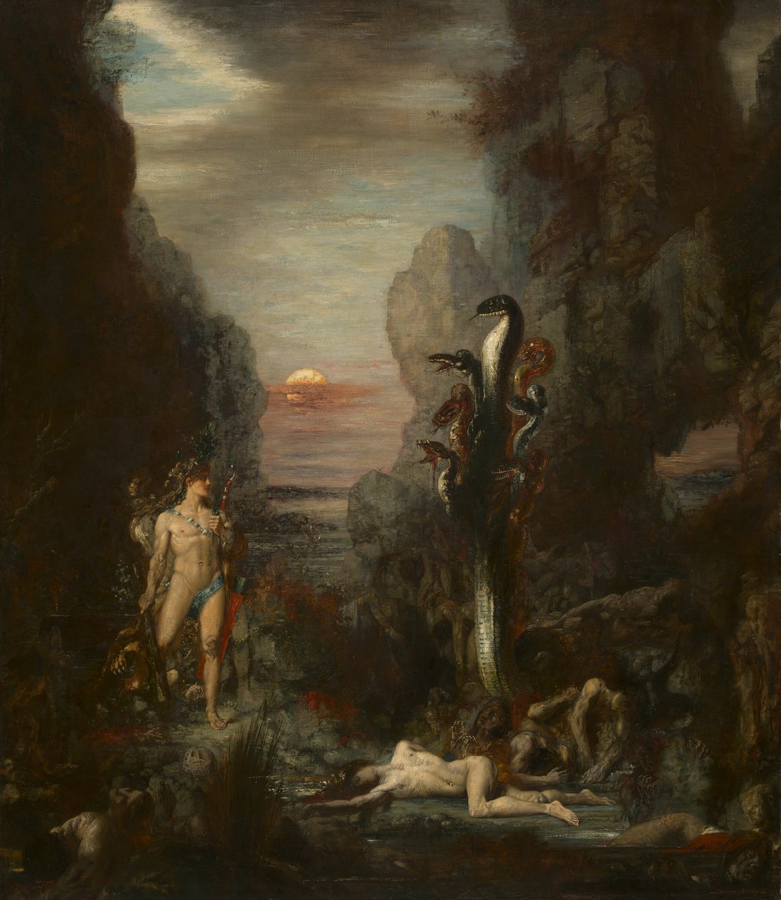 Hercules ja Lernaean Hydra tekijältä Gustave Moreau