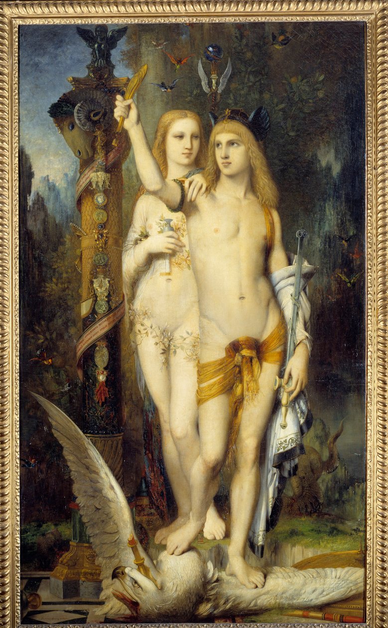 Gustave Moreaun (1826-1898) Jason ja Medee maalaus 1865 su. 2,04x1,15 m Pariisi, musee d