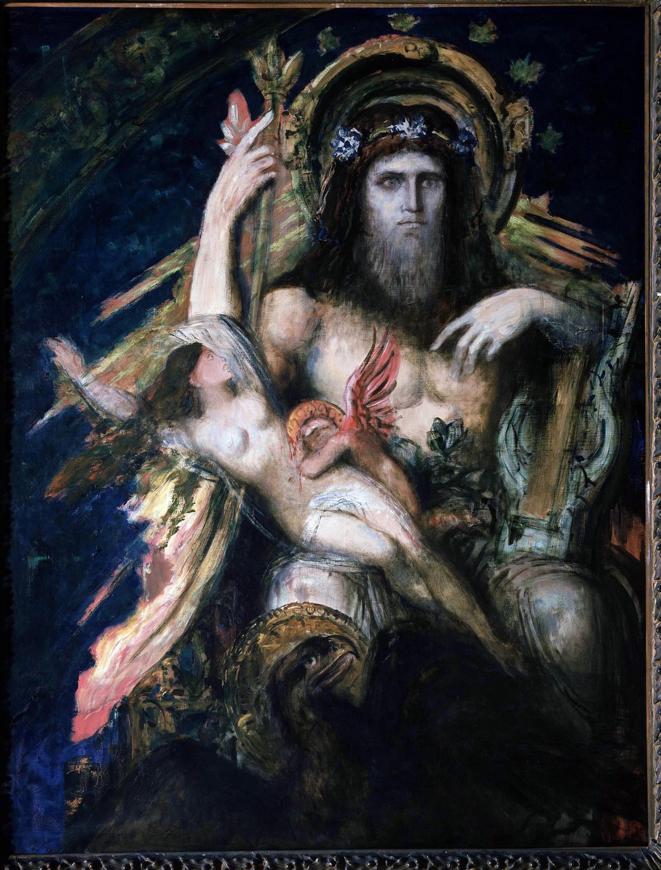 Gustave Moreaun Jupiter (Zeus) ja Semelé (räjäytys). tekijältä Gustave Moreau