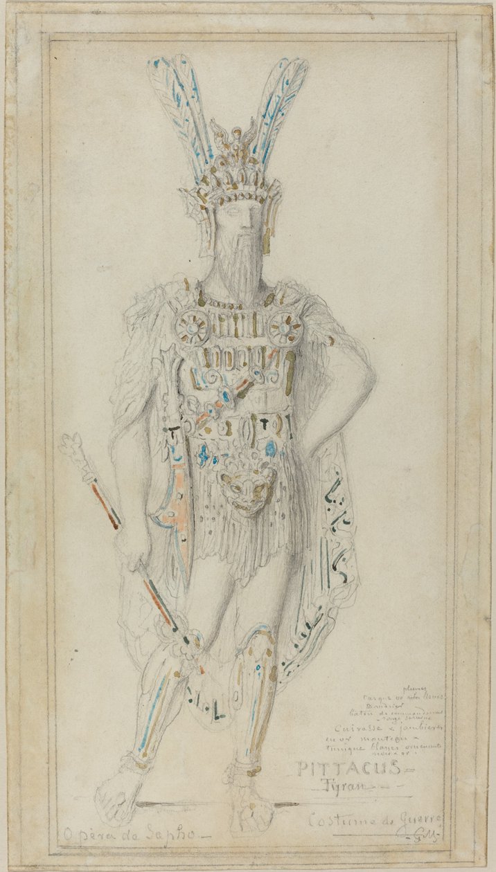 Pittacus tyranni sotaasussa tekijältä Gustave Moreau