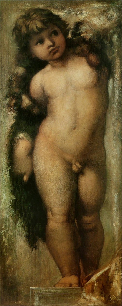 Putto Rafaelin mukaan. Rafaelin Putton kopio Rooman Pyhän Luukkaan akatemiasta. tekijältä Gustave Moreau