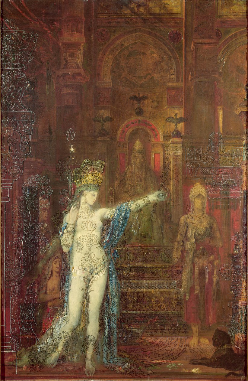 Salome tanssii Herodeksen edessä, n. 1874 tekijältä Gustave Moreau