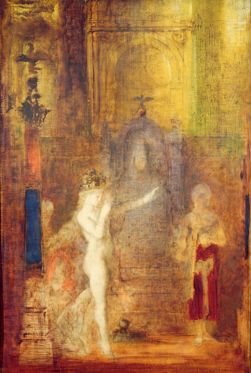 Salome tanssii Herodeksen edessä, n. 1876 tekijältä Gustave Moreau