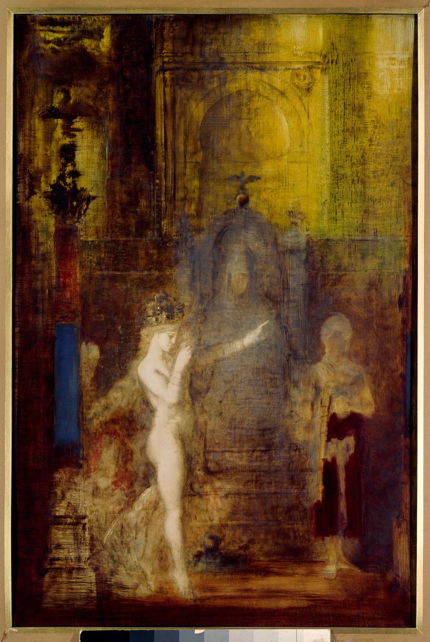 Salome tanssimassa Heroden edessä Salome tanssii Heroden juhlasalissa. Korkealla valtaistuimella istuva Herode kiehtoo taikurin kauneutta. Gustave Moreaun (1826-1898) maalaus tekijältä Gustave Moreau