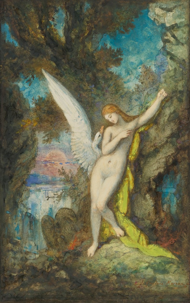 Malli:Leda anstehe Swan tekijältä Gustave Moreau