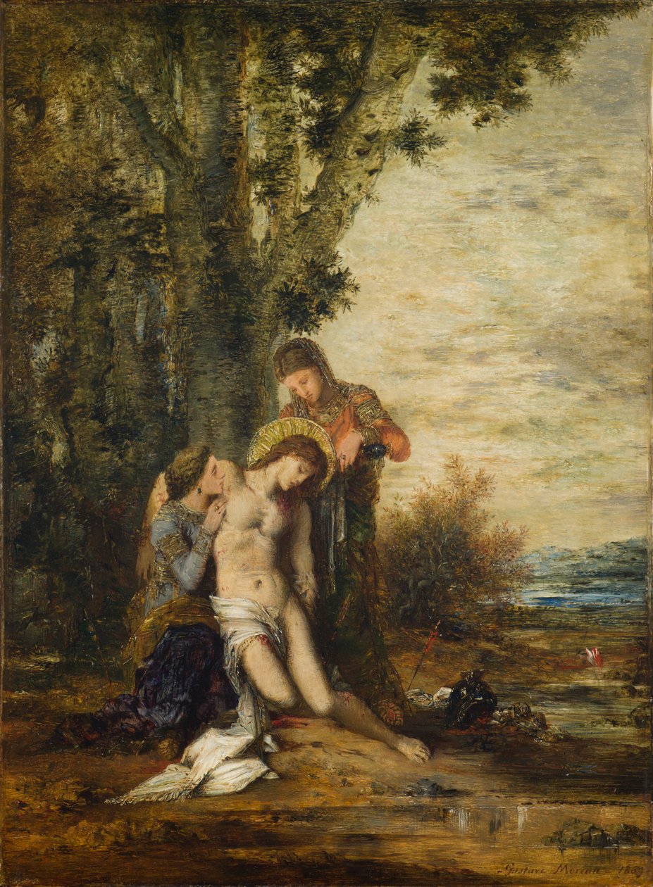 Marttyyri pyhä Sebastian tekijältä Gustave Moreau