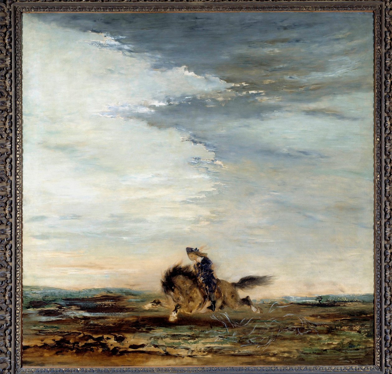 Gustave Moreaun (1826-1898) skotlantilainen ratsastajamaalaus 1800-luvulta. Pariisi, Musee Gustave Moreau tekijältä Gustave Moreau