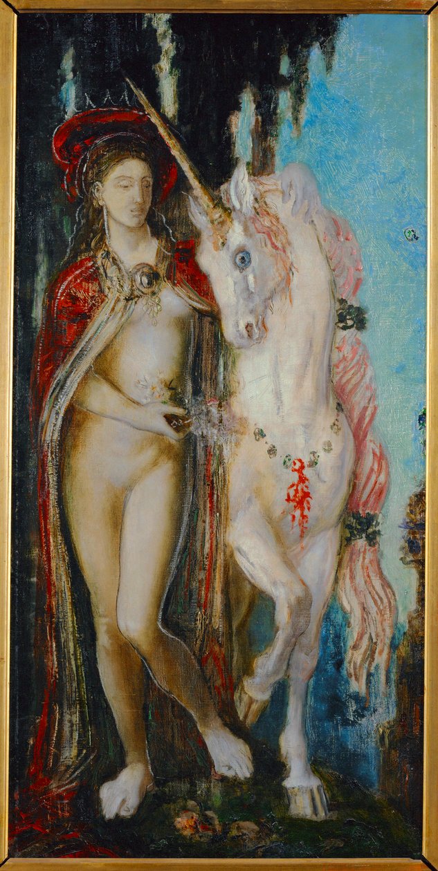 Yksisarvinen (maalaus kankaalle) tekijältä Gustave Moreau