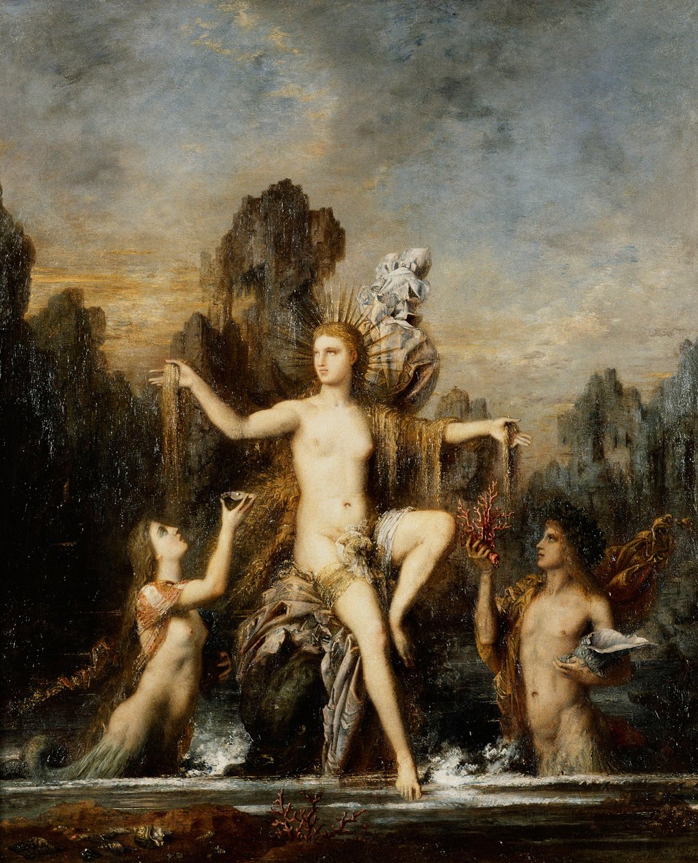 Venus nousee merestä; Aallosta nouseva Venus, 1866 tekijältä Gustave Moreau