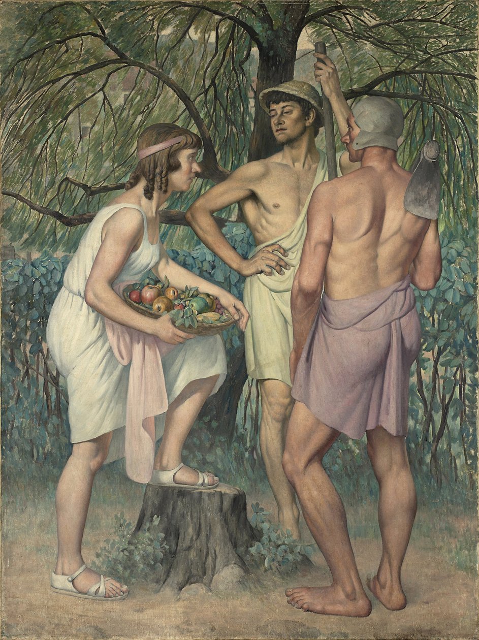 Kenttien palautus (triptyykki, sivuosa) tekijältä Gustave Pierre