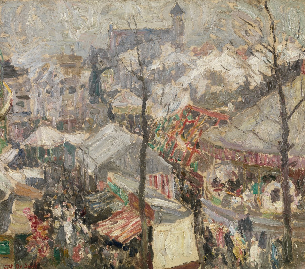 Messut perjantaimarkkinoilla Gentissä (öljy kankaalle) tekijältä Gustave de Smet