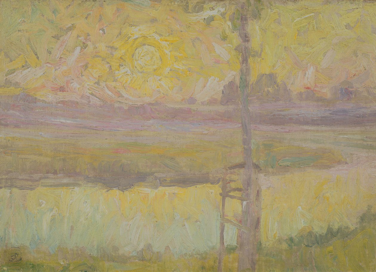 Puutarha Laethem-Saint-Martinissa, noin 1910. tekijältä Gustave de Smet