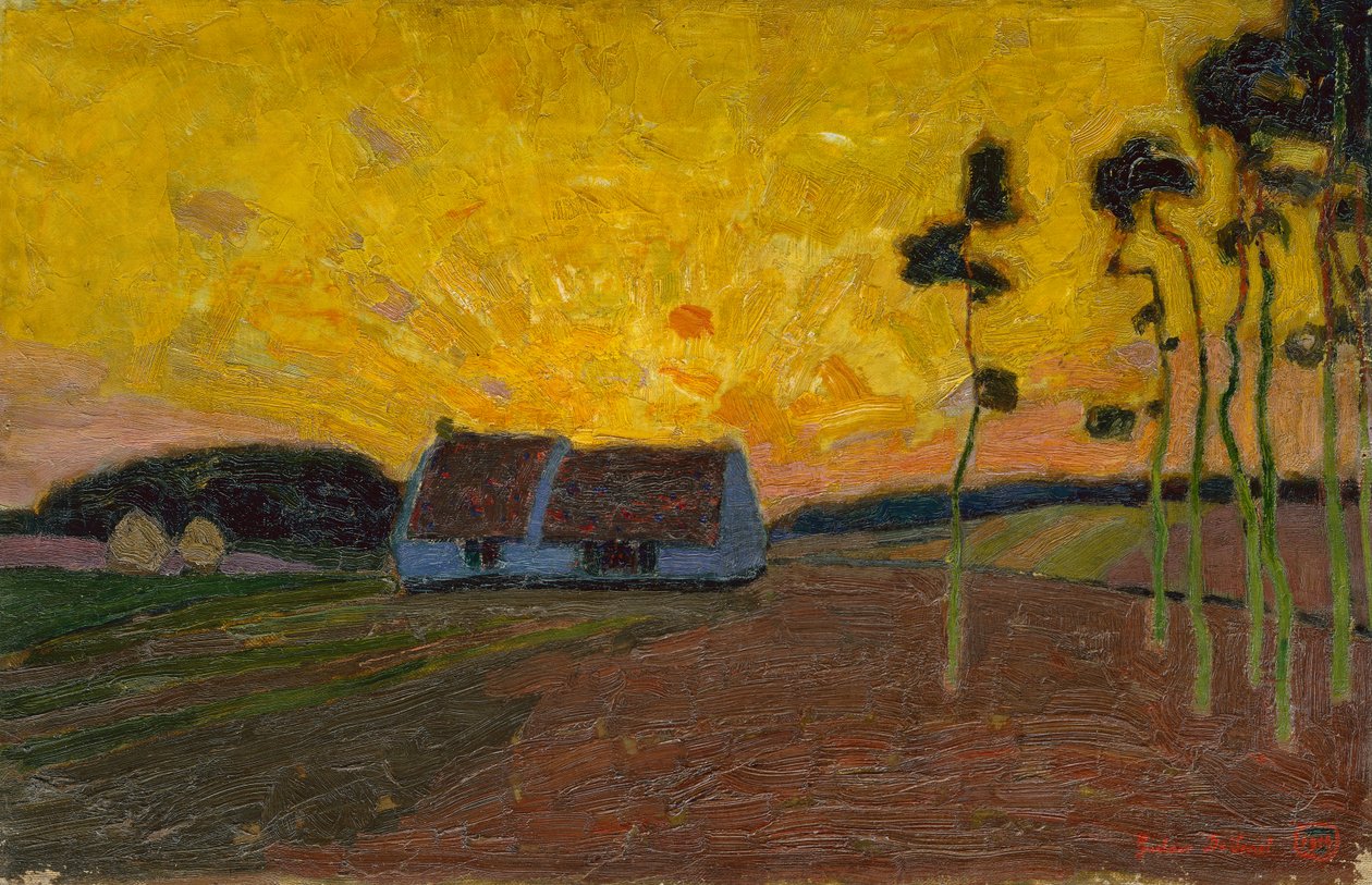 Maisema Sint-Martens-Latemissa tekijältä Gustave de Smet