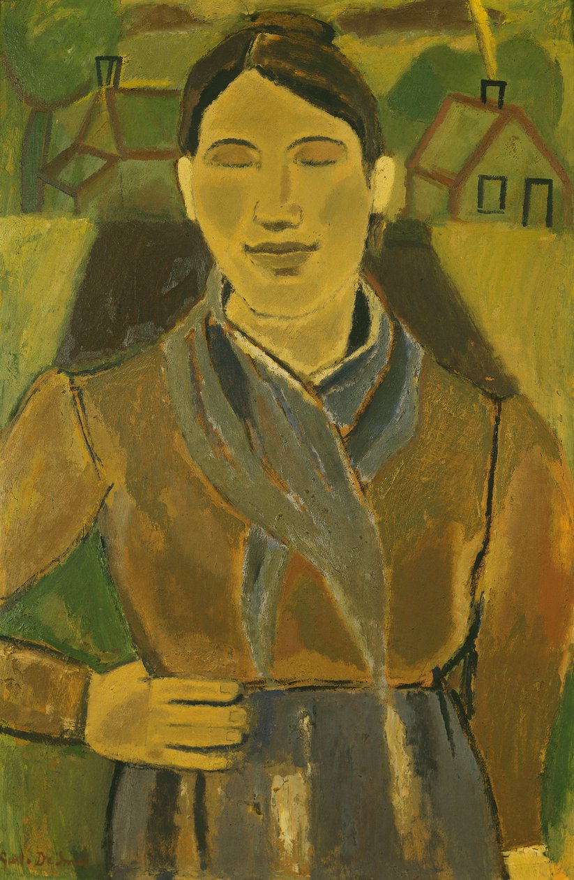 Flanderin talonpoika; Flanderin talonpoikanainen, n. 1935 (öljy aluksella) tekijältä Gustave de Smet