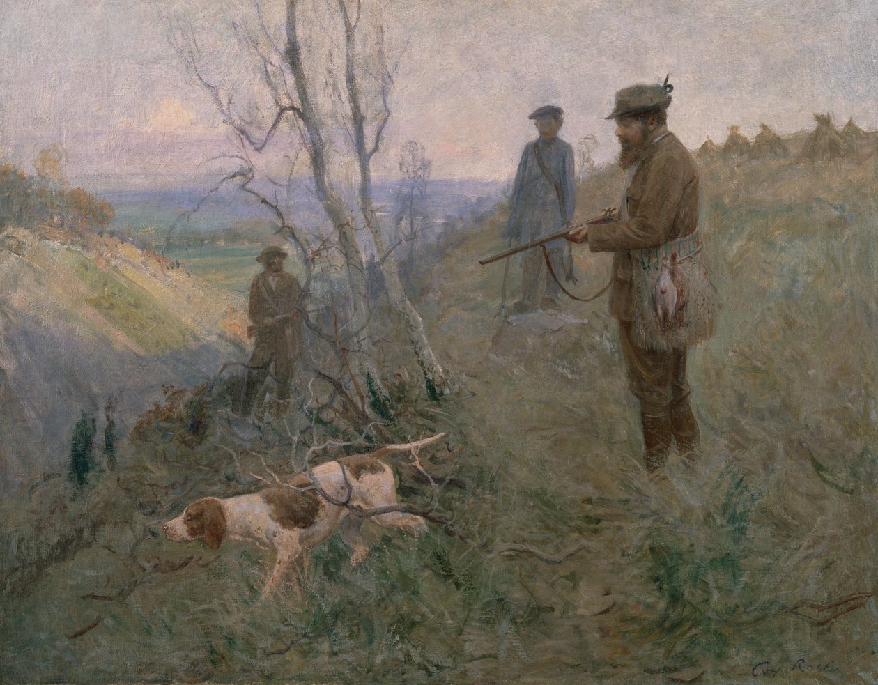 Metsästys (öljy kankaalle) tekijältä Guy Rose