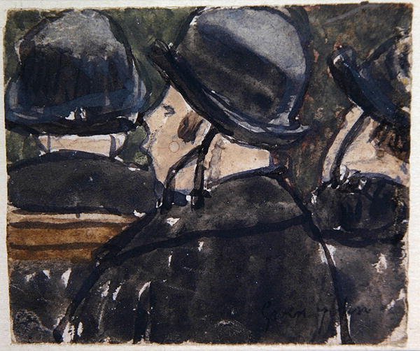 Chapeaux aux Brides (akvarelli paperille) tekijältä Gwen John