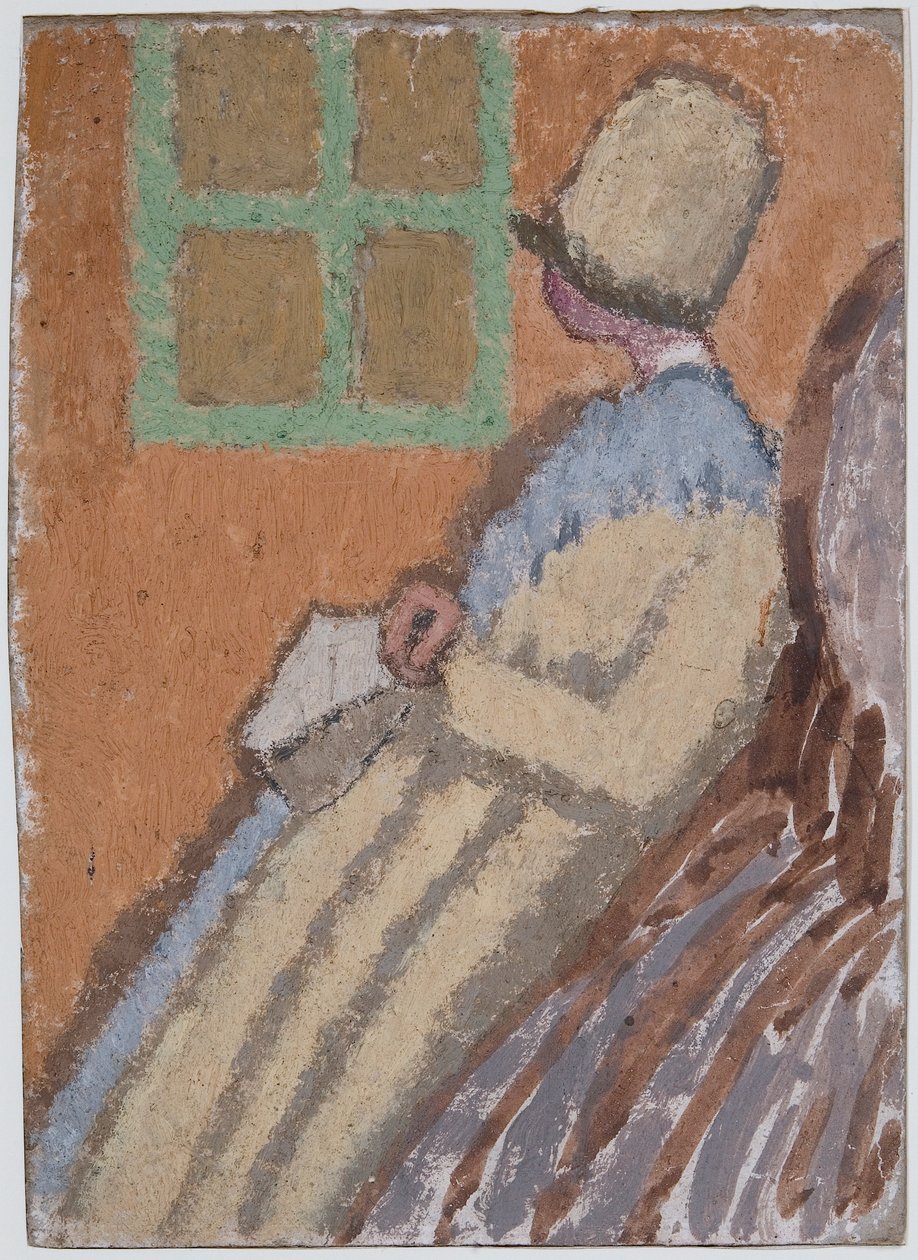 Nainen profiilissa (sekatekniikka kortille) tekijältä Gwen John