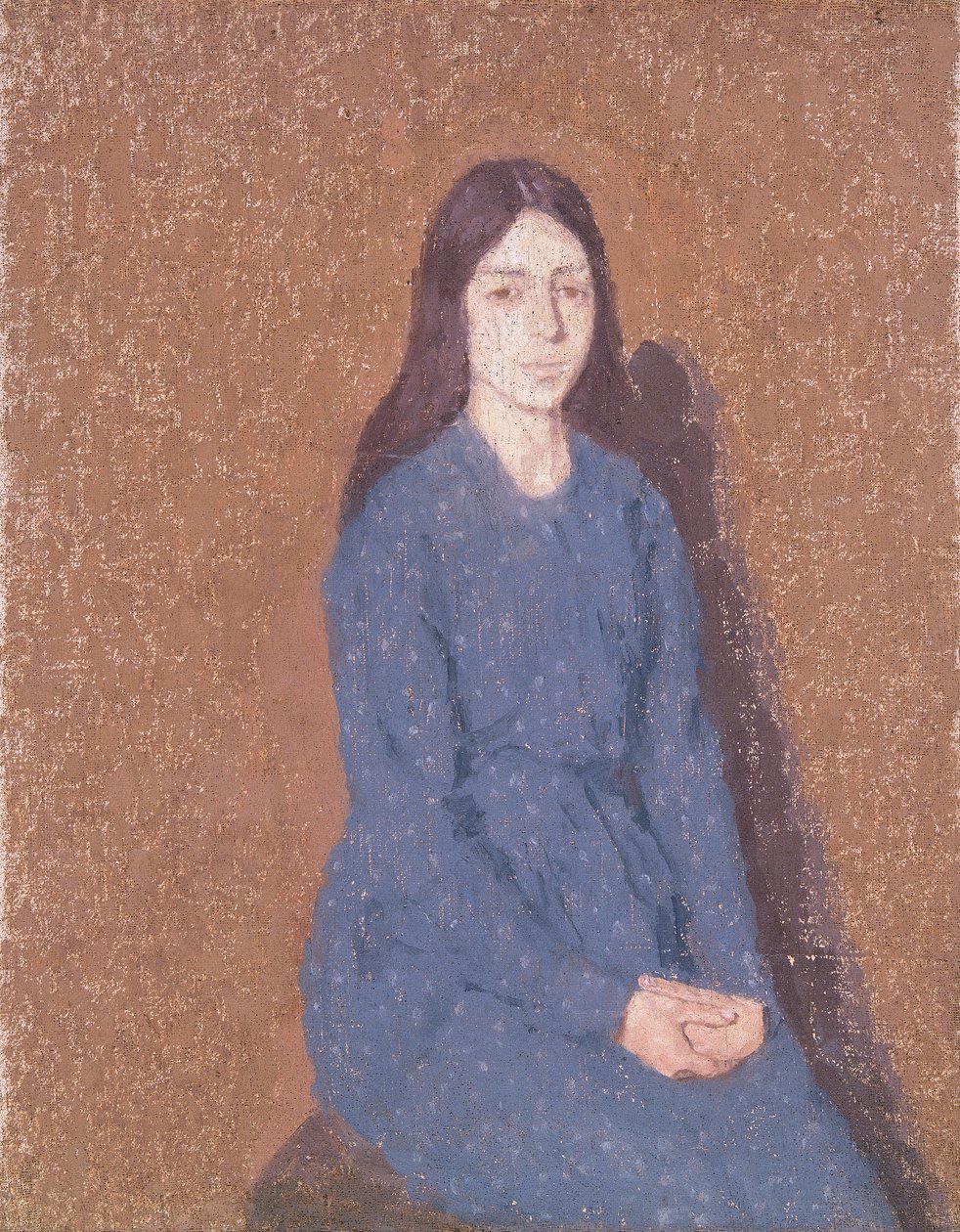 "Tyttö sinisessä mekossa", 1900-1935 tekijältä Gwendolen Mary John