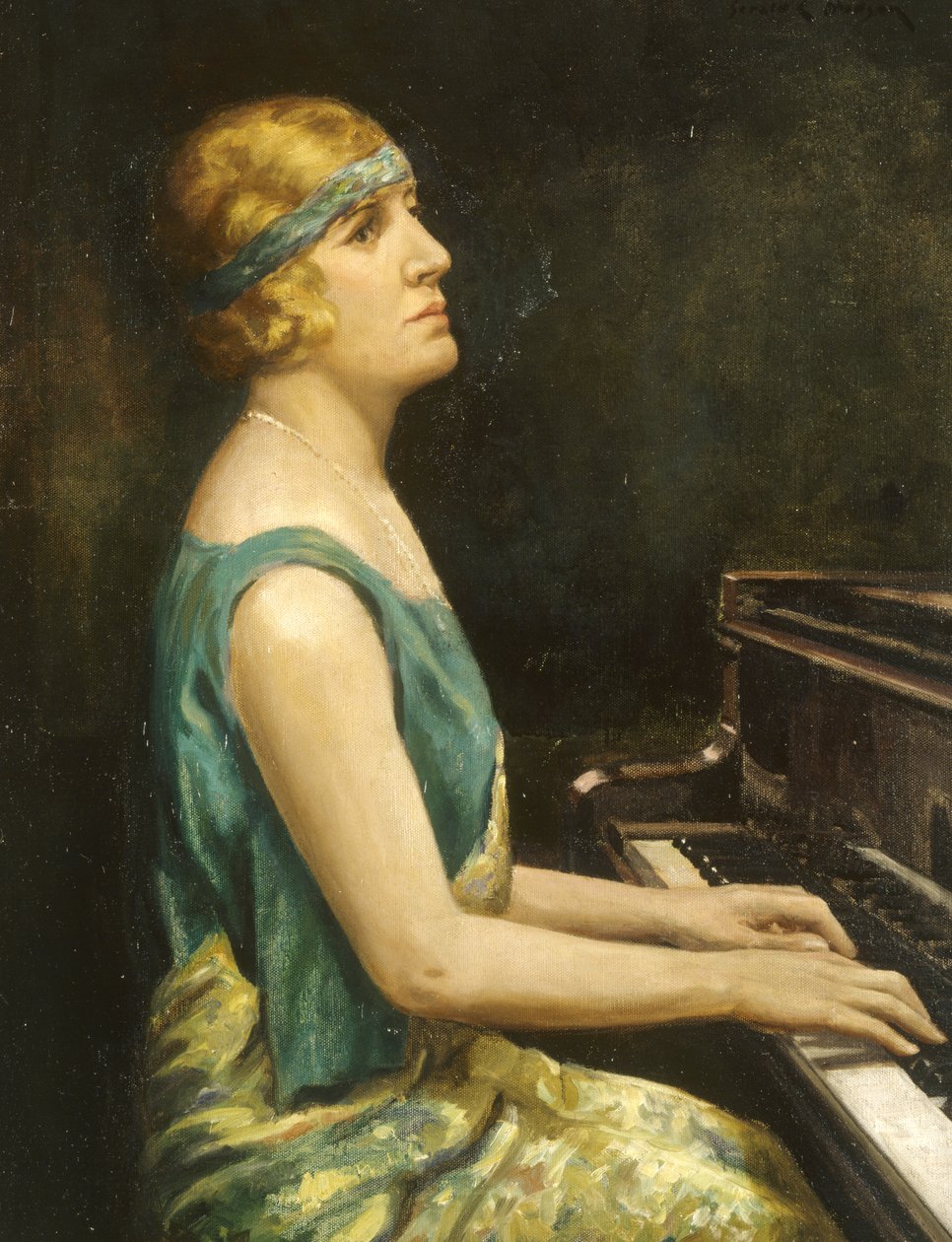 Marie Novello (öljy kankaalle) tekijältä Gwynedd M. Hudson