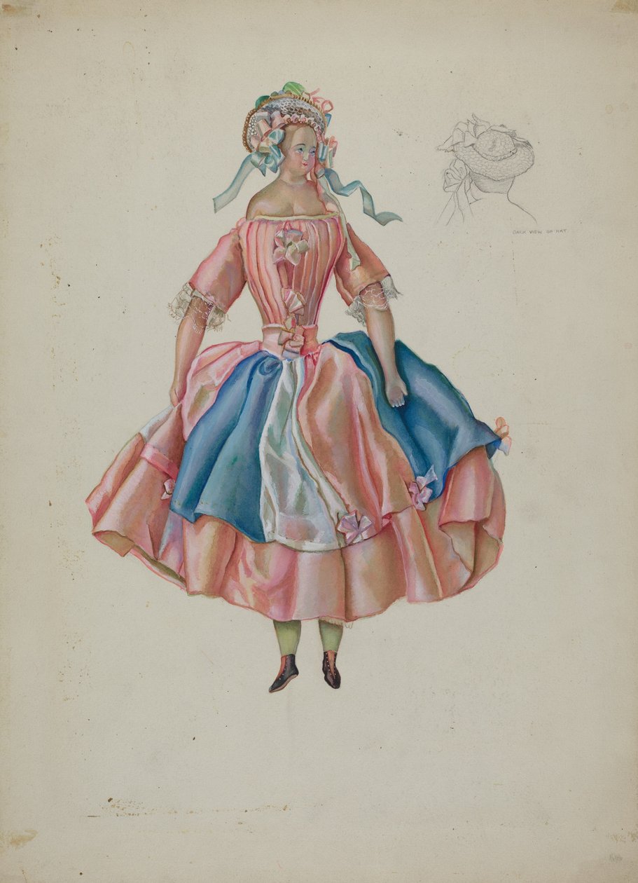 Nukke puvussa, c. 1937. tekijältä Gwyneth King