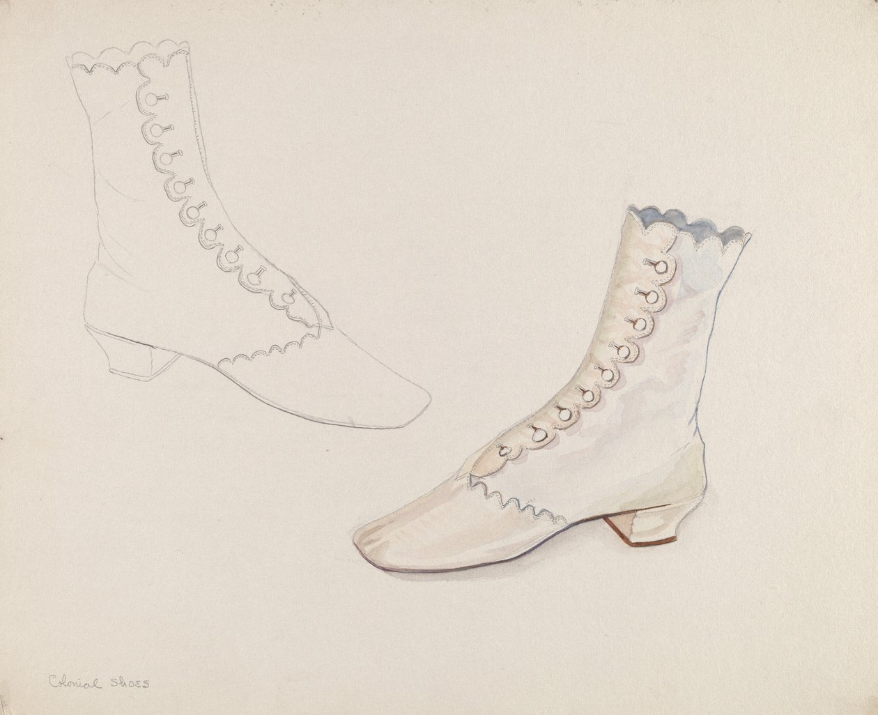 Quaker hääkengät, c. 1936. tekijältä Gwyneth King