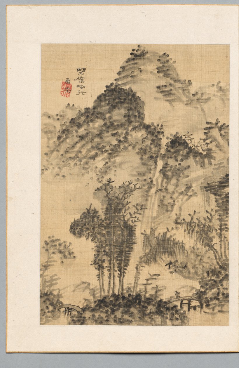 Wild Bridge, Poets Walk, 1700-luvun loppu - 1800-luvun alku. tekijältä Uragami Gyokudo