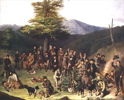 Ammuntajuhlat Gerecsen kukkuloilla, 1859 tekijältä Gyorgyi Giergl Alajos