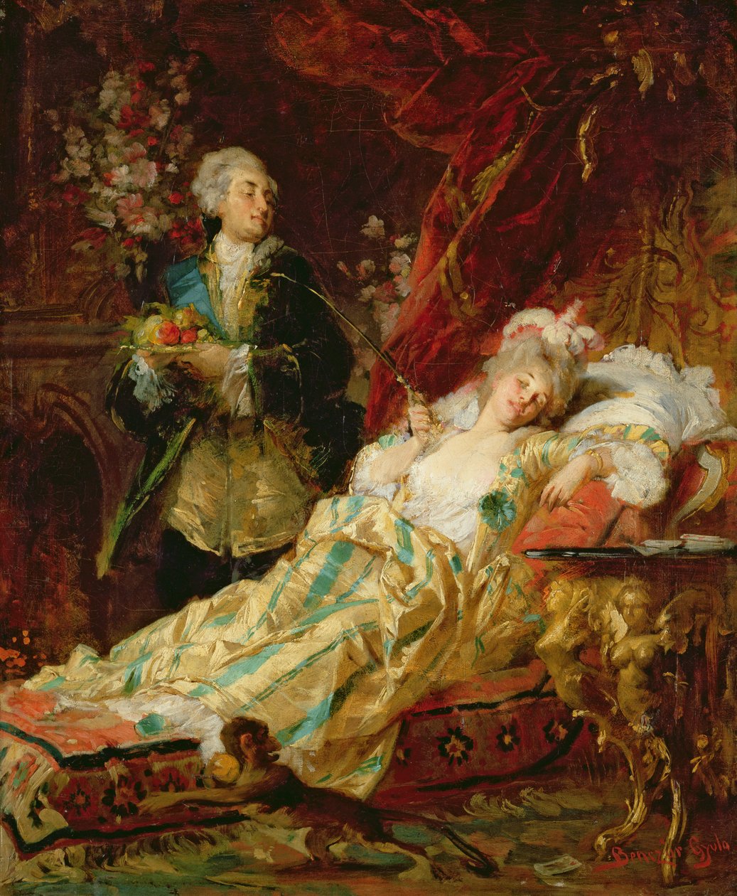 Louis XV ja Madame Dubarry tekijältä Gyula Benczúr
