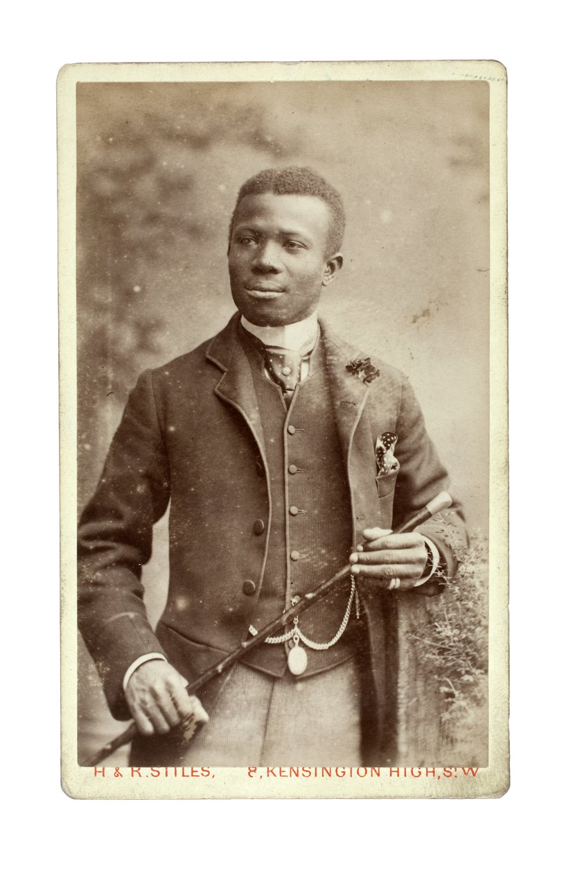 Arthur Boyle, afrikkalainen prinssi, Lontoo, 1880-luku (albumiprintti) tekijältä H. and R. Stiles