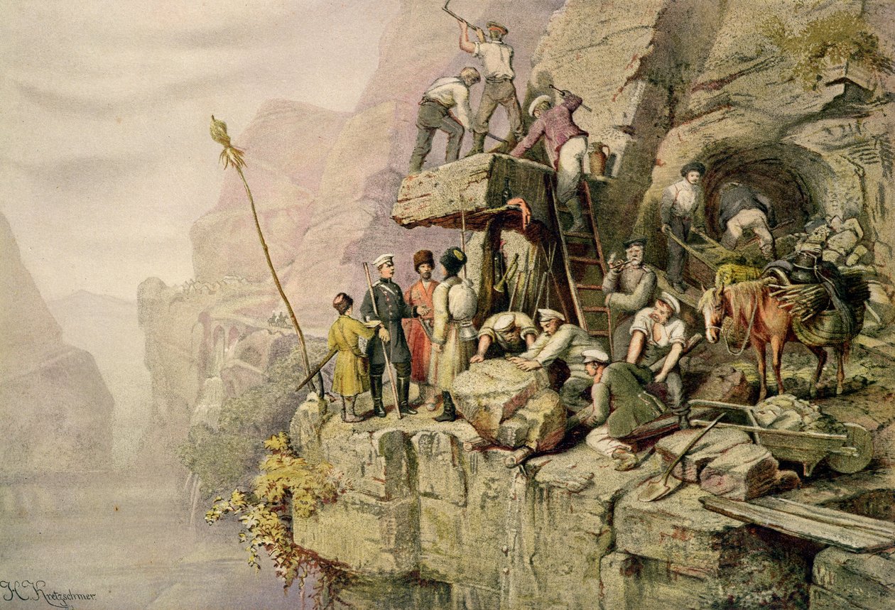 Kivenlouhos, 1833 tekijältä H. Kretzschmer