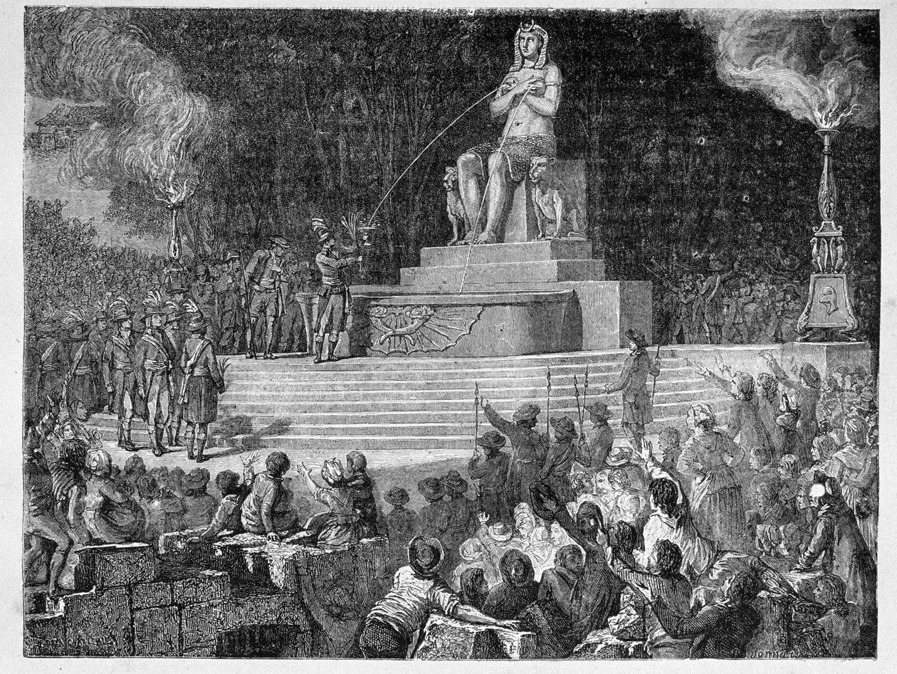 Perustuslain hyväksymisen juhliminen, 10. elokuuta 1793, kaiverrus Jonnard tekijältä H. de la Charlerie