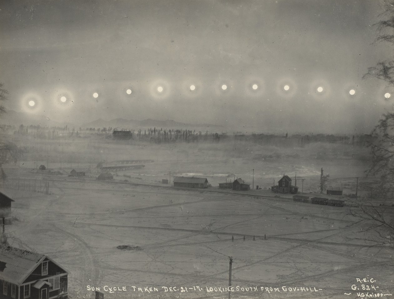 Sun Cycle Otettu 21.-17.12. Katse etelään Gov. Hillistä, 1917. tekijältä H.G Kaiser