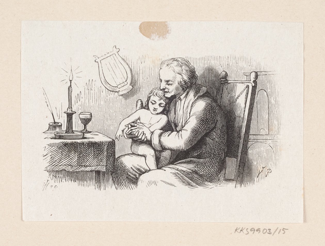 Kuvitus elokuvalle "The Naughty Boy" H.C. Andersen, "Satuja ja tarinoita", osa 1 tekijältä H.P. Hansen