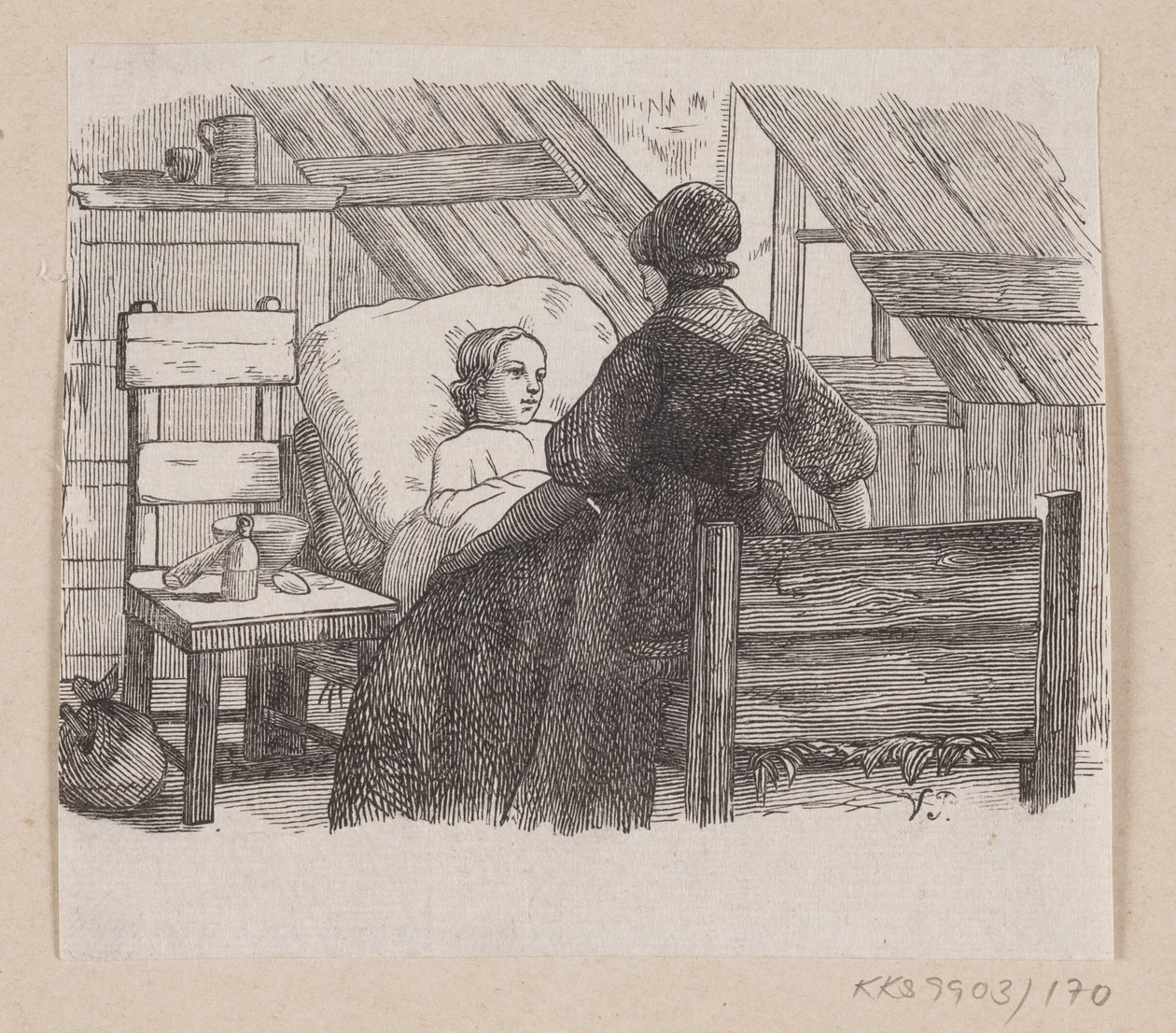 Kuvitus "Five from a hernetanko" H.C. Andersen, "Satuja ja tarinoita", osa 2 tekijältä H.P. Hansen