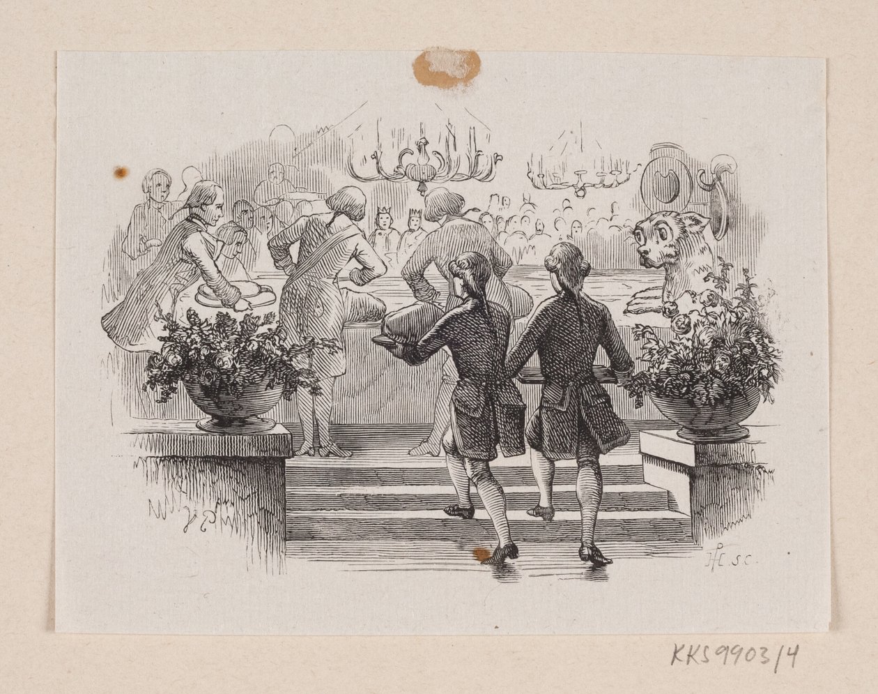 Kuvitus "Ilotulitus" in H.C. Andersen, "Satuja ja tarinoita", osa 1 tekijältä H.P. Hansen