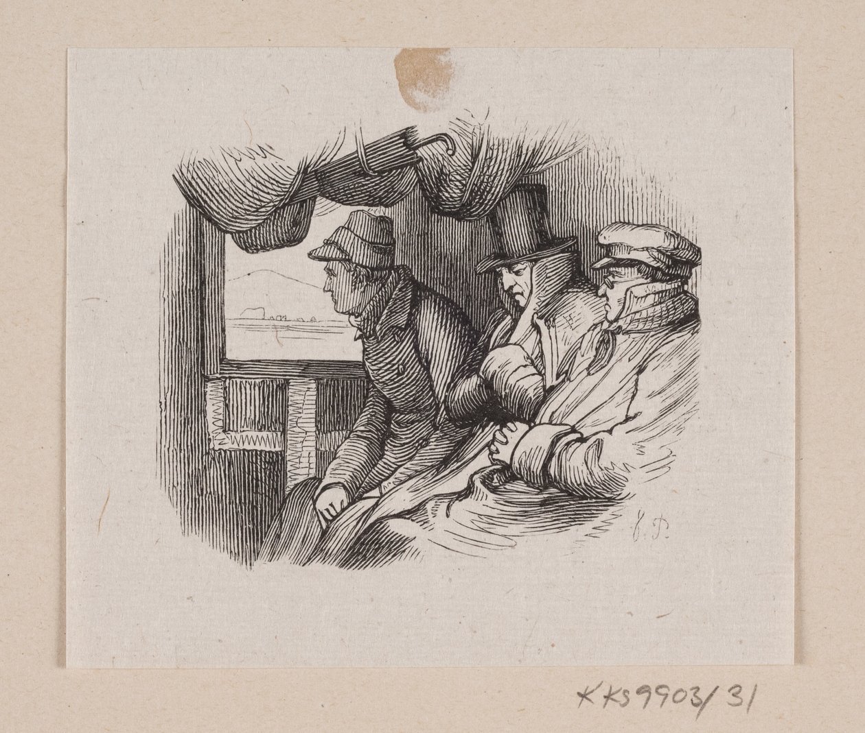 Kuvitus "Lykkens Kaloskerille" H.C. Andersen, "Satuja ja tarinoita", osa 1 tekijältä H.P. Hansen