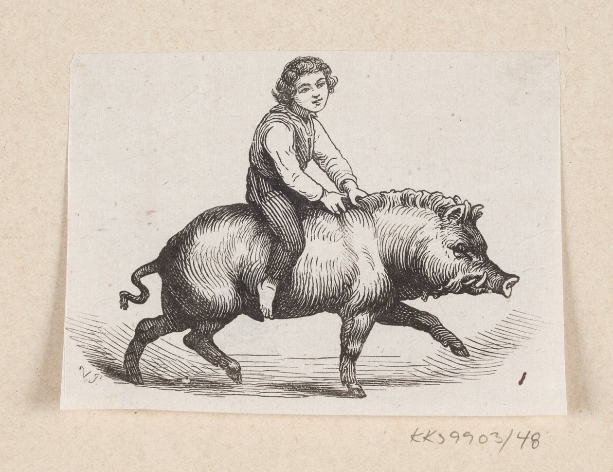 Kuvitus elokuvalle "The Metal Pig" H.C. Andersen, "Satuja ja tarinoita", osa 1 tekijältä H.P. Hansen